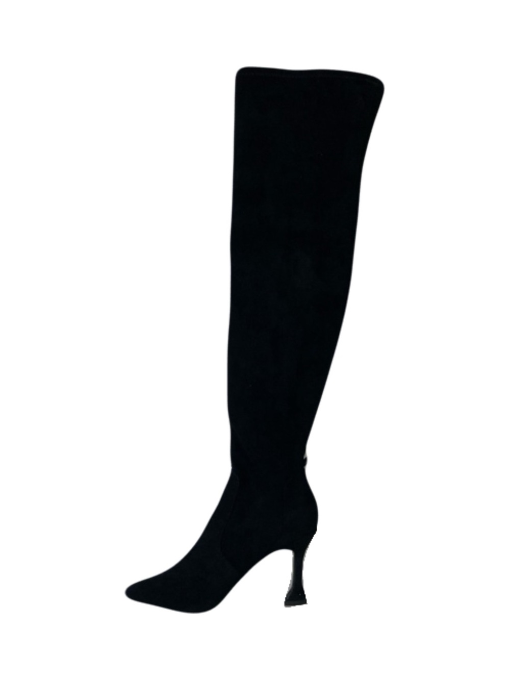 KURT GEIGER Boots 40/8 High-Above-Knee Black Faux-Suede High-Heel